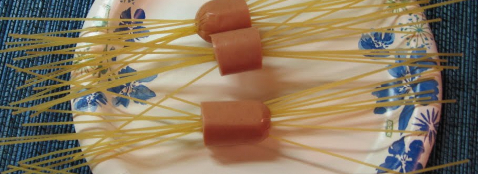 Home cook hotdog spaghetti!